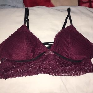burgundy lace bra!